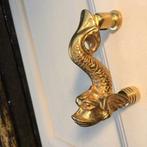 Deurklopper in visvorm, messing, prachtig ! vis-deur klop, Antiek en Kunst, Ophalen of Verzenden