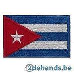 Écusson drapeau Cuba - 71 x 37 mm, Enlèvement ou Envoi, Neuf