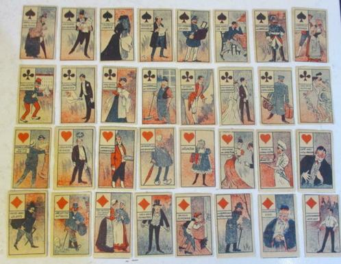 antieke orakel speelkaarten 32 stuks  jaren 1900, Antiek en Kunst, Curiosa en Brocante, Verzenden