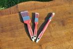 3 pinceaux rouge peinture synthétique, Ophalen of Verzenden, Nieuw, Penseel of Kwast