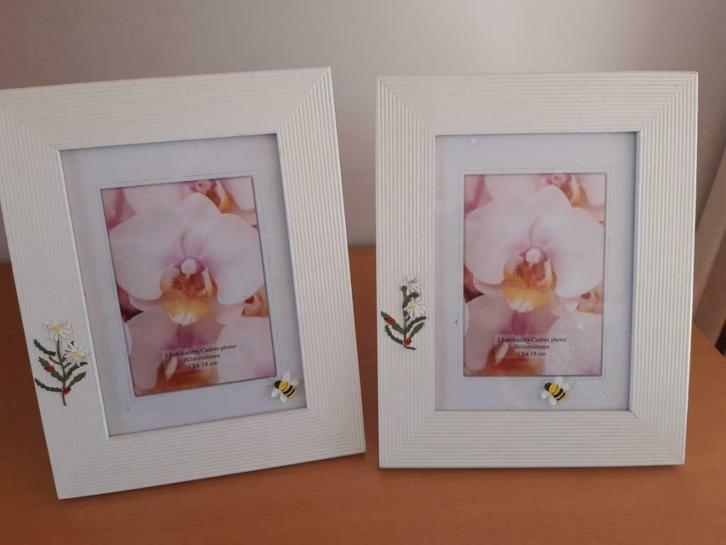 2 withouten fotokaders, Huis en Inrichting, Woonaccessoires | Lijsten, Zo goed als nieuw, Minder dan 50 cm, Minder dan 50 cm, Hout