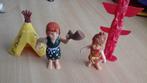 lot 4 figurines "indiens"  H: 15 à 9 cm    '90, Enfants & Bébés, Jouets | Figurines, Comme neuf, Enlèvement ou Envoi