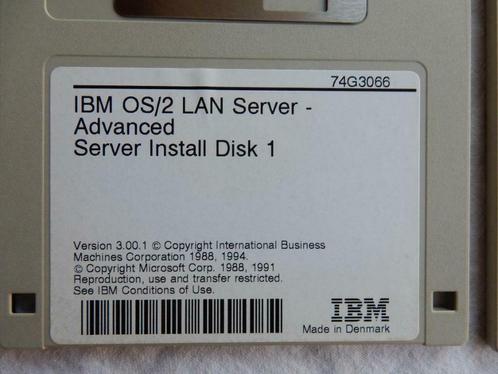 IBM OS/2 Lan Server disks version 3, Informatique & Logiciels, Ordinateurs & Logiciels Autre, Utilisé, Enlèvement ou Envoi