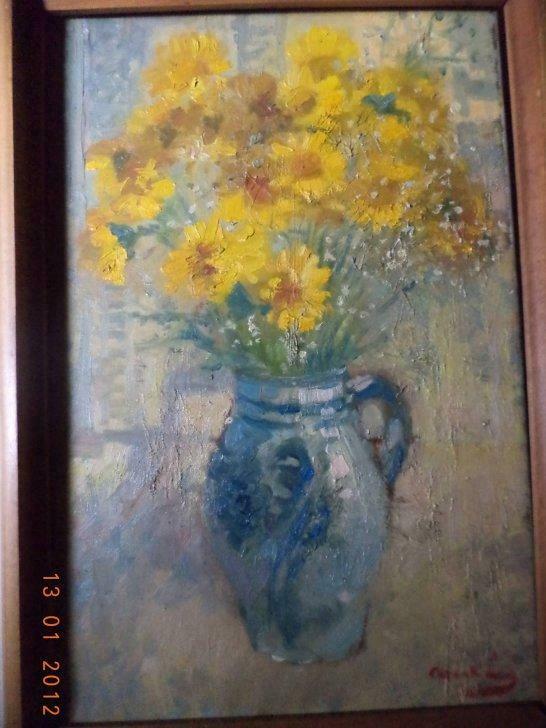 Schilderij op doek: Wilhelm MECHNIG (1929-2004), Aalst., Antiek en Kunst, Kunst | Schilderijen | Modern, Ophalen of Verzenden