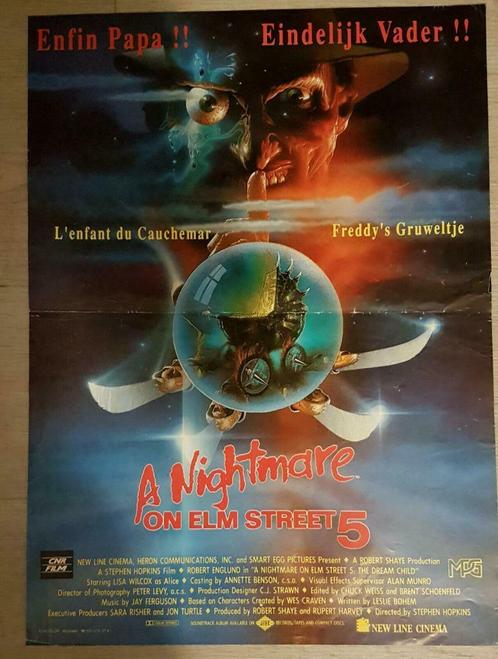 Affiche "Freddy 5 - L'enfant du Cauchemar", Verzamelen, Posters, Gebruikt, Film en Tv, Ophalen of Verzenden