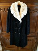 Manteau astrakan noir col vison, Enlèvement ou Envoi, Porté, Noir