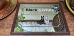 Miroir publicitaire Black & White whisky, Comme neuf, Envoi, Panneau publicitaire