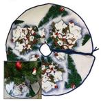 Kerstboomrok kerstboomkleed kerstman sneeuwpop 100 cm, Nieuw, Ophalen of Verzenden