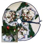Kerstboomrok kerstboomkleed kerstman sneeuwpop 100 cm, Diversen, Kerst, Ophalen of Verzenden, Nieuw