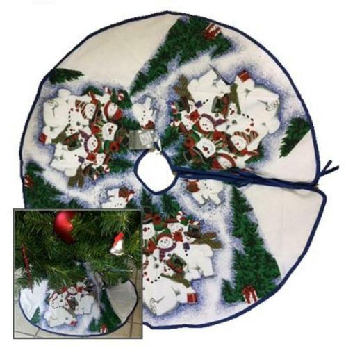 Kerstboomrok kerstboomkleed kerstman sneeuwpop 100 cm, Diversen, Kerst, Nieuw, Ophalen of Verzenden