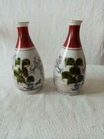 Paire de vase bouteille japonais Saké  porcelaine Kutani 50s, Enlèvement ou Envoi