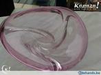 Licht roze schaal in kristal, Ophalen, Gebruikt
