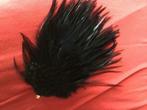 Zwarte speld broche , pluimencorsage, Ophalen of Verzenden, Nieuw
