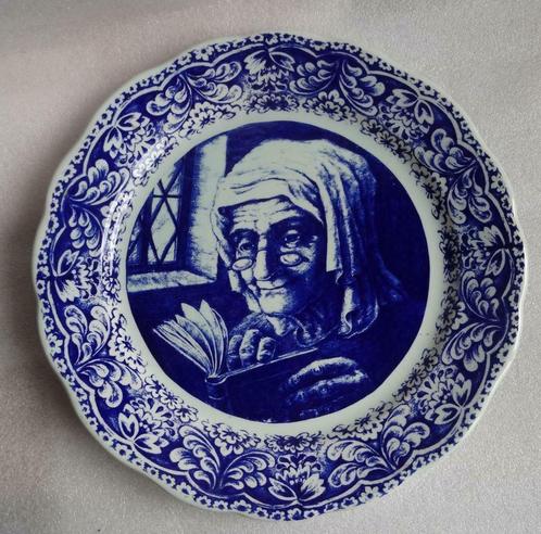 Groot Delfts Blauw bord, Antiquités & Art, Antiquités | Céramique & Poterie, Enlèvement ou Envoi