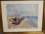 Van Gogh V. "Bateaux de pêche sur la plage...", copie d'art, Antiquités & Art, Art | Peinture | Moderne, Enlèvement