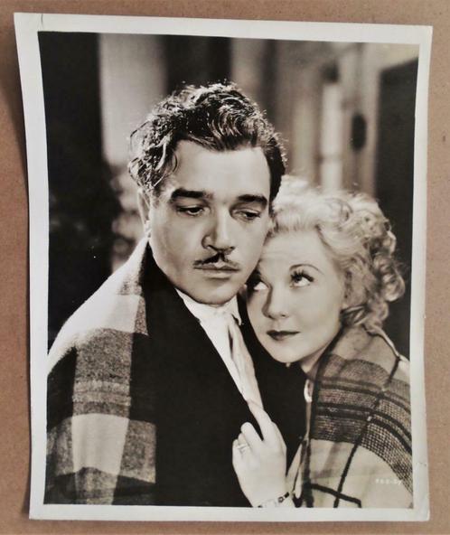 Film "Downstairs" - 1932 - 2x Virginia Bruce & John Gilbert, Verzamelen, Film en Tv, Gebruikt, Film, Foto of Kaart, Ophalen of Verzenden