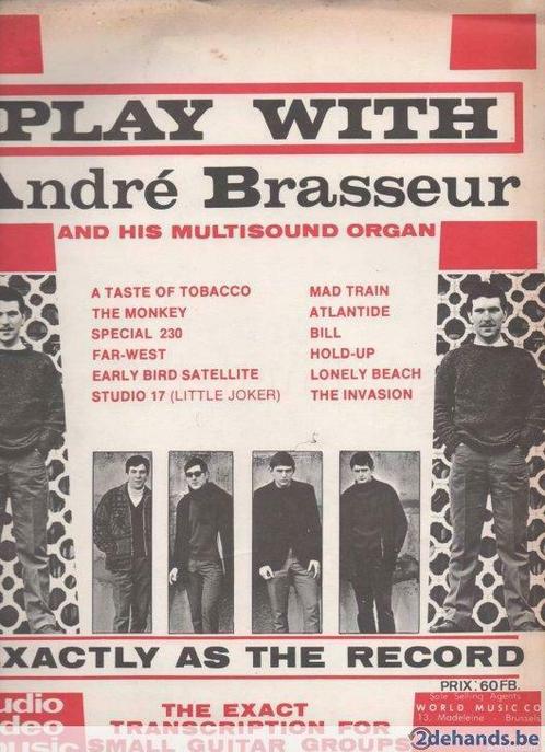 ANDRÉ BRASSEUR 3 verschillende boekjes met partituren, Musique & Instruments, Partitions, Utilisé, Autres genres, Envoi