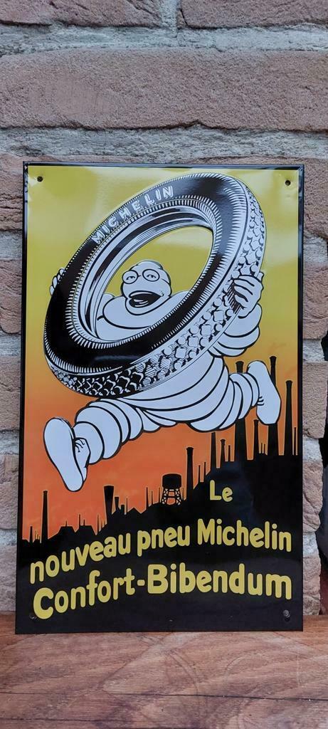 Metalen reclamebord Michelin, Verzamelen, Retro, Huis en Inrichting, Verzenden