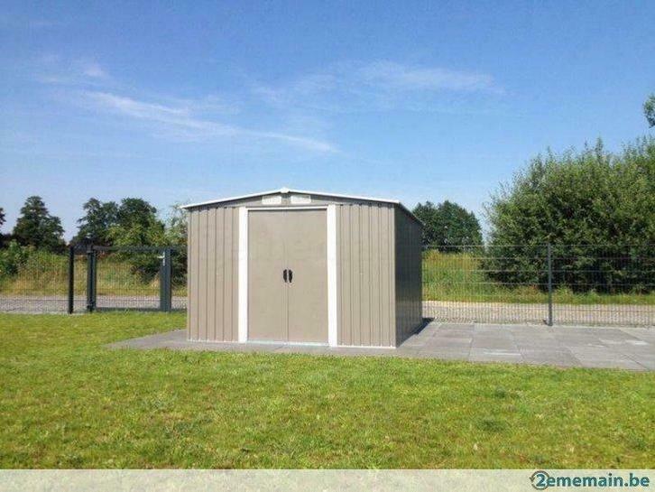 Abri de jardin métal vert 5,26 m²  stockage bois abri outils, Tuin en Terras, Overkappingen, Ophalen