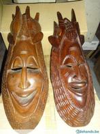 Afrikaanse maskers. 2 stuks., Antiek en Kunst, Kunst | Overige Kunst