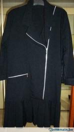 robe chemisier noire-courte+mini plissé soleil tirette .42, Enlèvement ou Envoi, Neuf