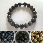 Armbanden uit natuursteen (10 mm) met sluitkraal in RVS, Autres matériaux, Autres couleurs, Avec bracelets à breloques ou perles