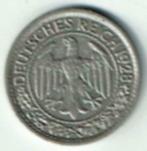 50 Reichspfennig Deutsches Reich 1928 E, Postzegels en Munten, Verzenden, Duitsland, Losse munt