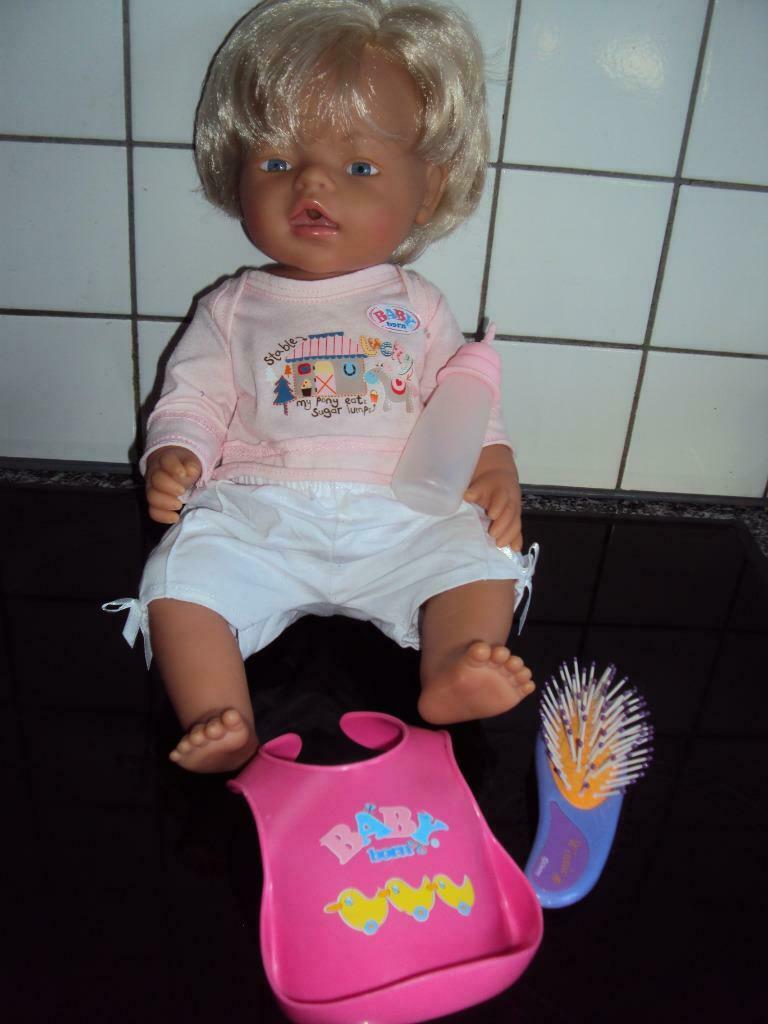 Zapf, lieve pop met papflesje, slabber, borsteltje..., Enfants & Bébés, Jouets | Poupées, Utilisé, Autres types, Envoi