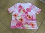 roos shirt met bloemen maat 46, Gedragen, E5 mode, Ophalen of Verzenden, Roze