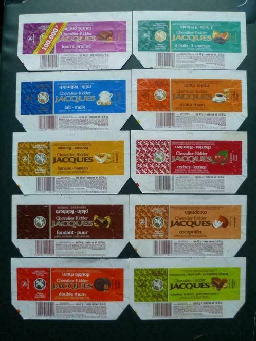 Chocolade Jacques wikkels x 10 omslagen emballage chocolat, Verzamelen, Overige Verzamelen, Gebruikt, Ophalen of Verzenden