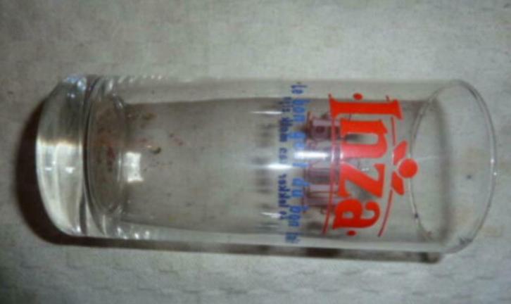 #A Limonade glas INZA Zo lekker kan melk zijn, Verzamelen, Glas en Drinkglazen, Nieuw, Frisdrankglas, Ophalen of Verzenden