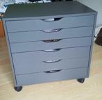 Meuble de bureau gris anthracite sur roulettes, Comme neuf, Enlèvement