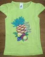 Palomino groene tshirt met glitterprint summer fruits (104), Kinderen en Baby's, Meisje, Palomino, Ophalen of Verzenden, Zo goed als nieuw