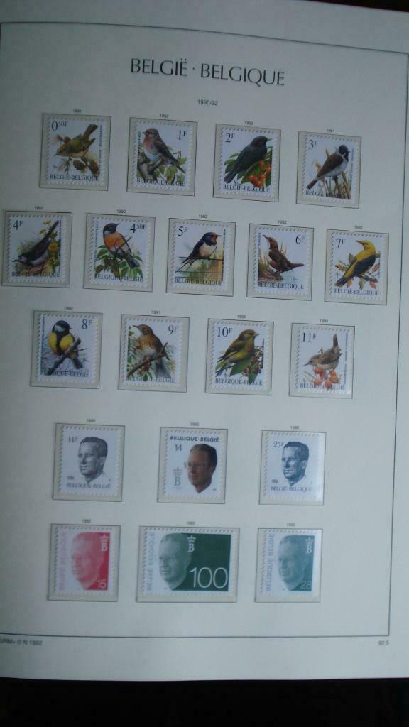 Postzegels, Belgie voll. 1990 - 1999 postfris in luxe  album, Postzegels en Munten, Postzegels | Volle albums en Verzamelingen