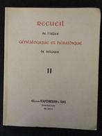 Recueil de l'office généalogique et héraldique Tome II, Boeken, Verzenden