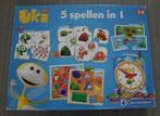 Uki, 5 educatieve spellen in 1, Puzzelen, Ophalen of Verzenden, Zo goed als nieuw