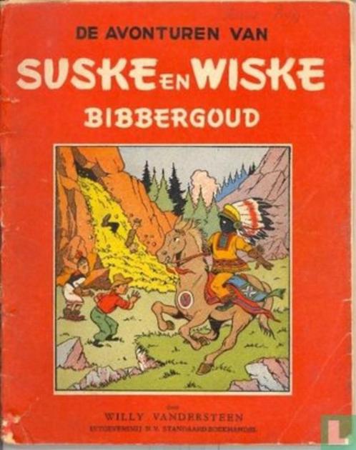 Suske en Wiske 8 Bibbergoud - 6e druk 1953 redelijke staat, Livres, BD, Utilisé, Une BD, Enlèvement ou Envoi