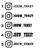Eigen Instagram Naam Stickers in meer dan 60 Kleuren !, Verzenden