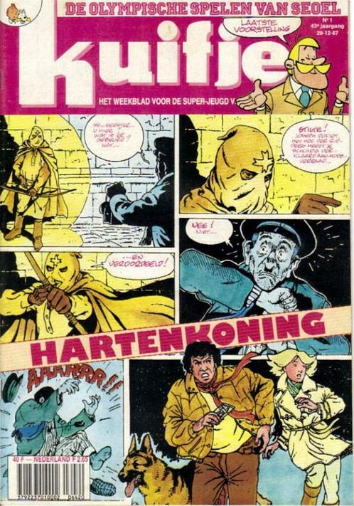 Weekblad Kuifje van 29-12-1987, 43ste Jaargang, Nummer 1, Livres, BD | Comics, Utilisé, Plusieurs comics, Europe, Enlèvement ou Envoi