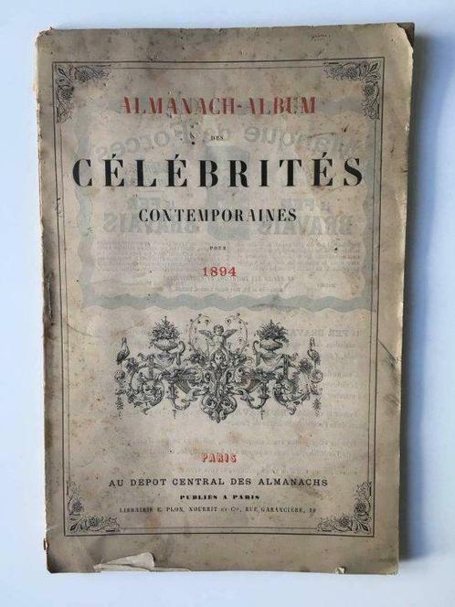 Almanach-Album des Célébrités contemporaines pour 1894, Antiquités & Art, Antiquités | Livres & Manuscrits