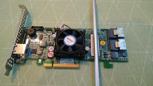 Areca ARC-1222 8X SAS RAID PCI-E x8 2x SFF-8087, Computers en Software, Servers, Gebruikt, Ophalen of Verzenden