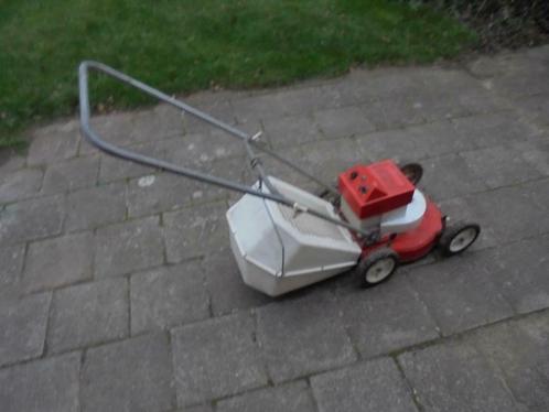 zeldzame Flandria grasmaaier met autobatterij, Tuin en Terras, Grasmaaiers, Gebruikt, 30 t/m 39 cm, Cirkelmaaier, Opvangbak, Ophalen