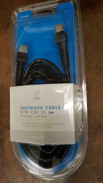 Netwerk kabel 2 m nieuw in verpakking - Zwart