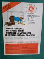 Timbre Tintin - publicité papier - 1976, Verzamelen, Overige typen, Gebruikt, Ophalen of Verzenden, Kuifje