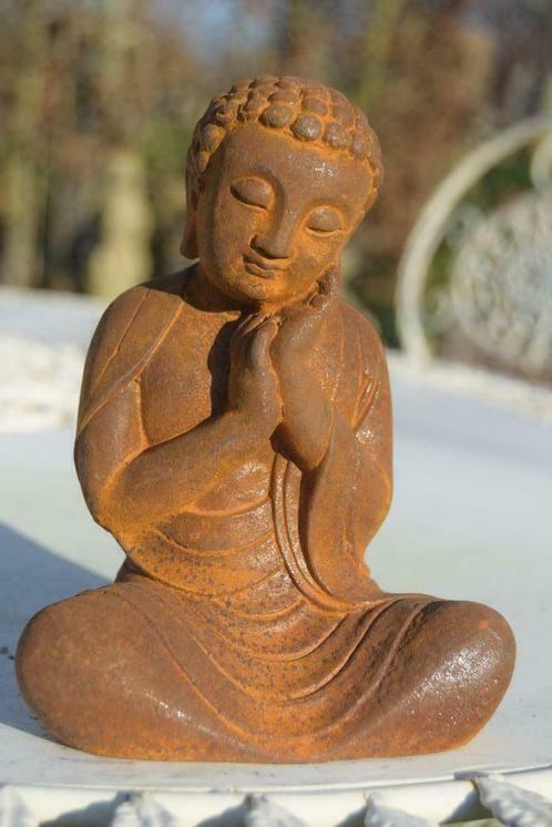 Slapende Boeddha in gepatineerd gietijzer, Huis en Inrichting, Woonaccessoires | Boeddhabeelden, Nieuw, Ophalen of Verzenden