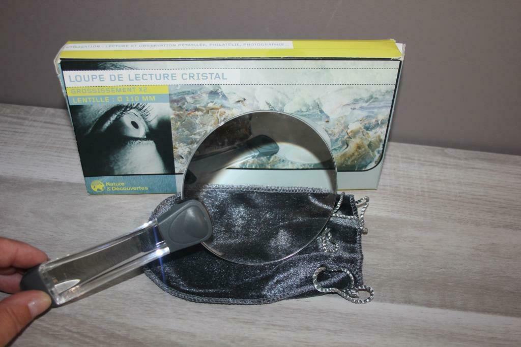 Loupe de lecture cristal, Enlèvement ou Envoi, Comme neuf, Loupe
