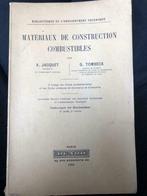 Materiaux De Construction Combustibles Jacquet A Tombeck D, Livres, Utilisé, Enlèvement ou Envoi, Jacquet A, Architecture