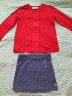 1 rode longsleeve en blauw met rood rokje someone 110-116, Meisje, Gebruikt, Ophalen of Verzenden, Setje