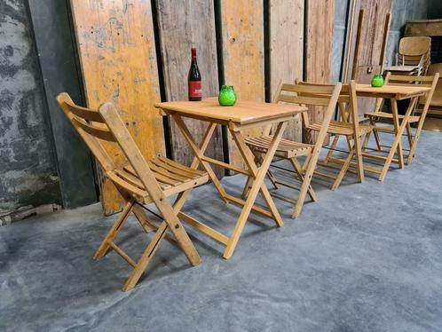 houten retro vintage PLOOITAFELS klaptafels horeca bistro, Huis en Inrichting, Tafels | Eettafels, Overige houtsoorten, Ophalen of Verzenden