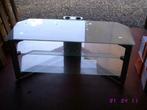 TV tafel glas / aluminium, Huis en Inrichting, Tafelonderdelen, Glas, Zo goed als nieuw, Ophalen